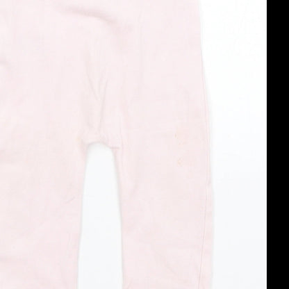 Brand and care label for Matalan Baby Pink Capri Trousers, size 9-12, Months