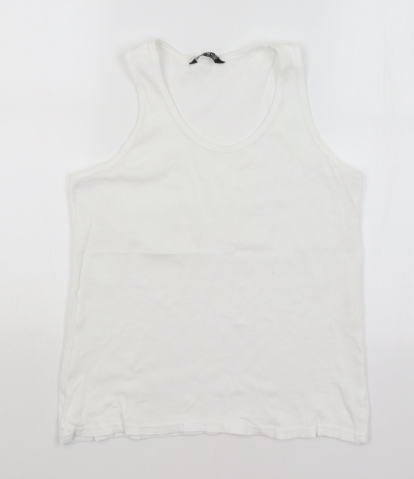 Select Womens White   Basic Tank Size 14