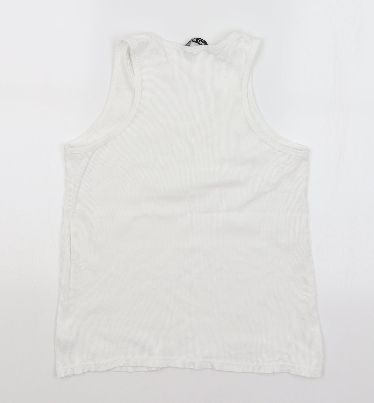 Select Womens White   Basic Tank Size 14