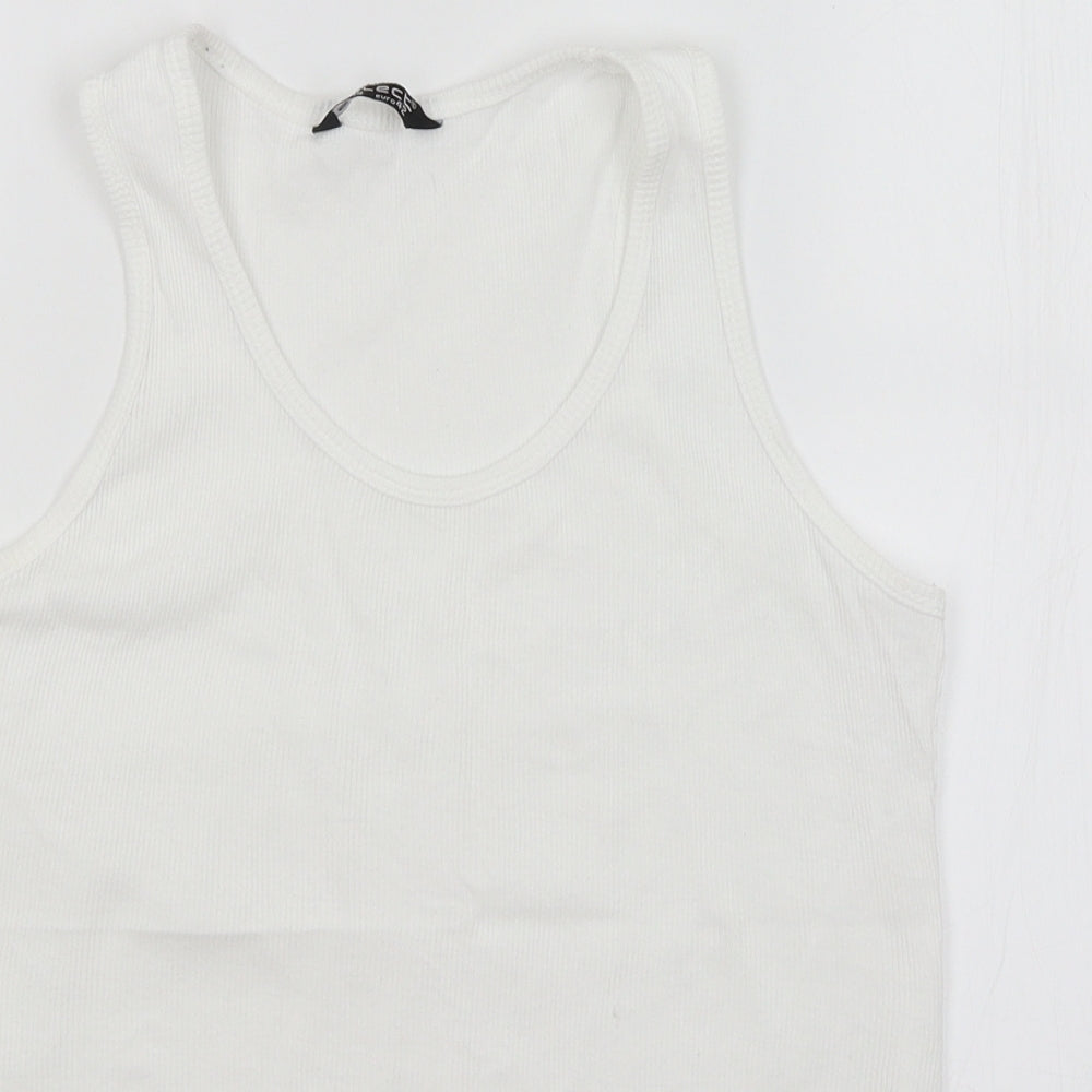 Select Womens White   Basic Tank Size 14