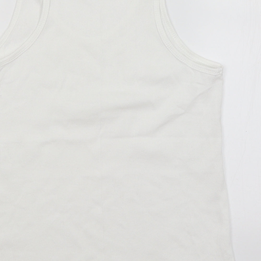 Select Womens White   Basic Tank Size 14