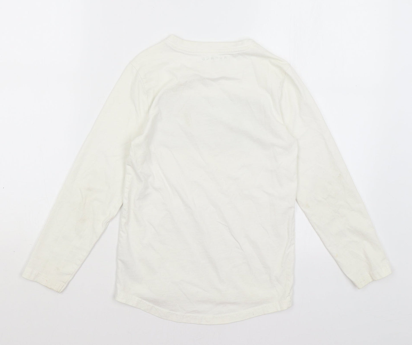Nutmeg Girls White   Basic T-Shirt Size 8-9 Years