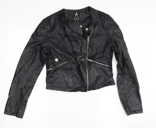 Atmosphere Womens Black   Biker Coatigan Size 6