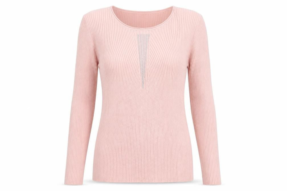 Hepburn Womens Pink   Henley Jumper Size L
