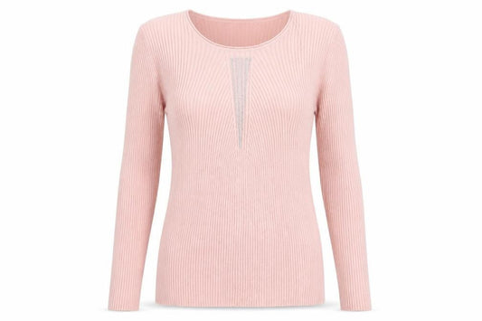 Hepburn Womens Pink   Henley Jumper Size L