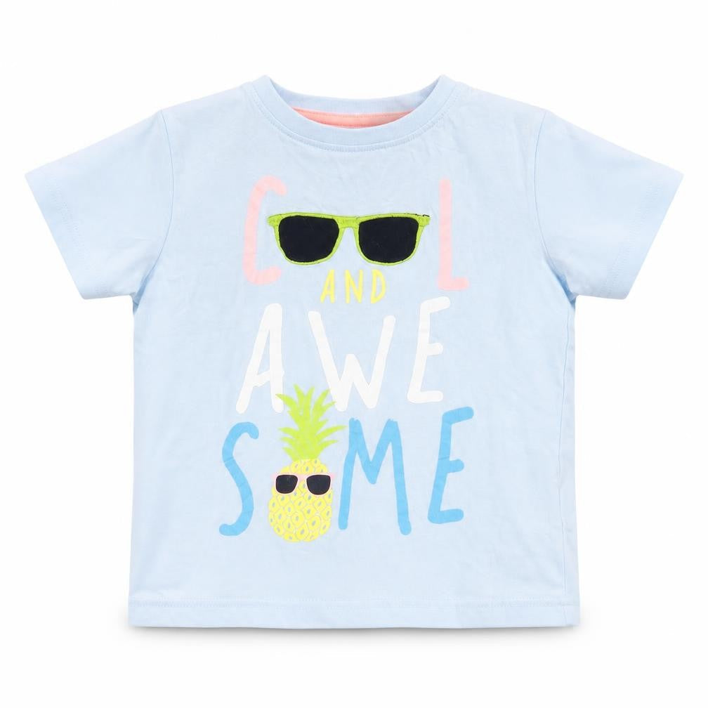 Urban Rascals Girls Blue   Basic T-Shirt Size 3-4 Years
