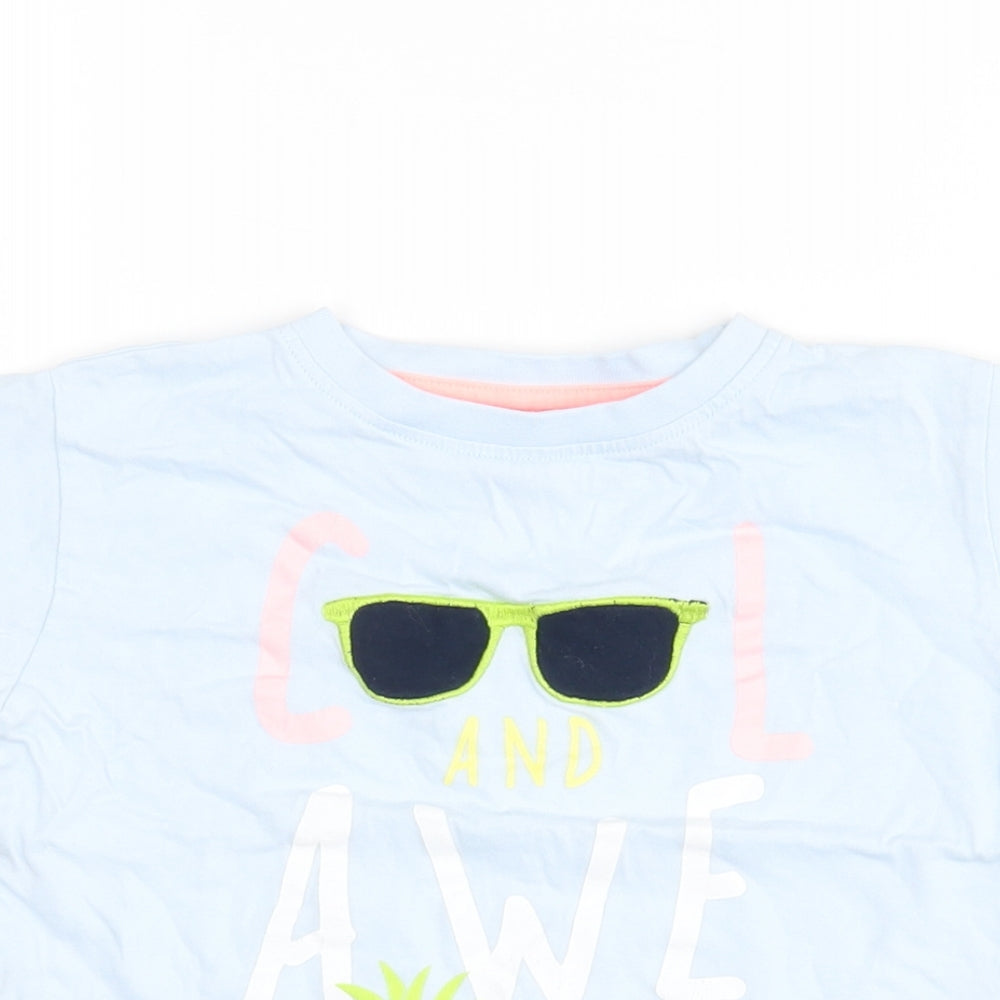 Urban Rascals Girls Blue   Basic T-Shirt Size 3-4 Years