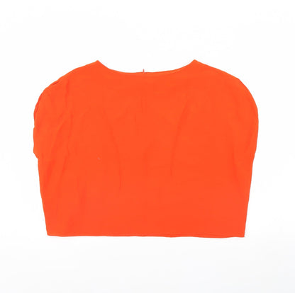 Mango Womens Orange   Cropped Blouse Size XS