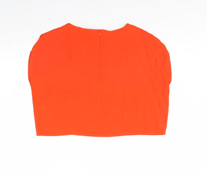 Mango Womens Orange   Cropped Blouse Size XS