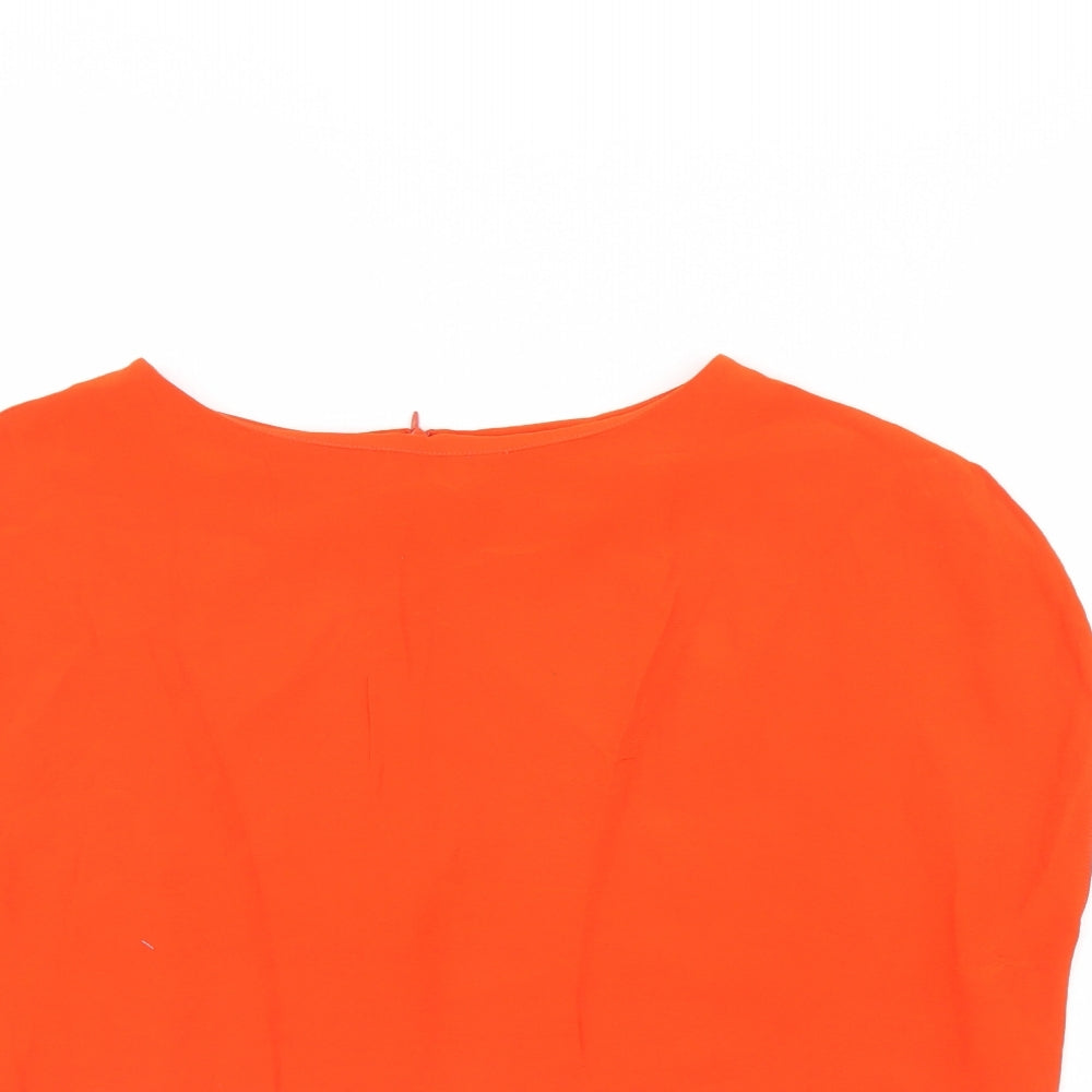 MNG Womens Orange   Cropped Blouse Size XS