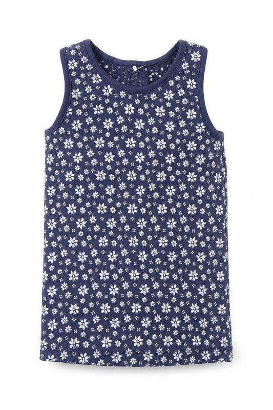 George Girls Blue Floral  Basic Tank Size 6 Years