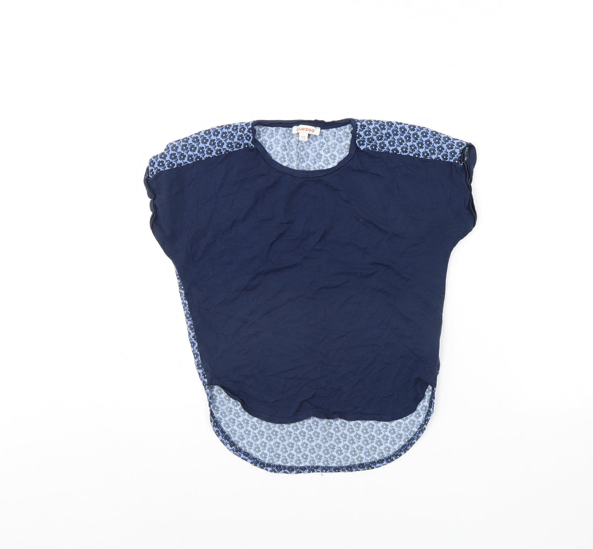 Additional front view of Blue Zoo girls’ blue basic t-shirt, size 7, years