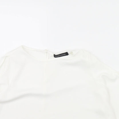 Cameo Rose Womens White Basic Blouse Size 8