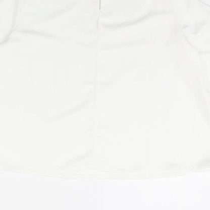 Cameo Rose Womens White Basic Blouse Size 8
