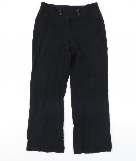 m&s Womens Black   Dress Pants Trousers Size 12 L30 in