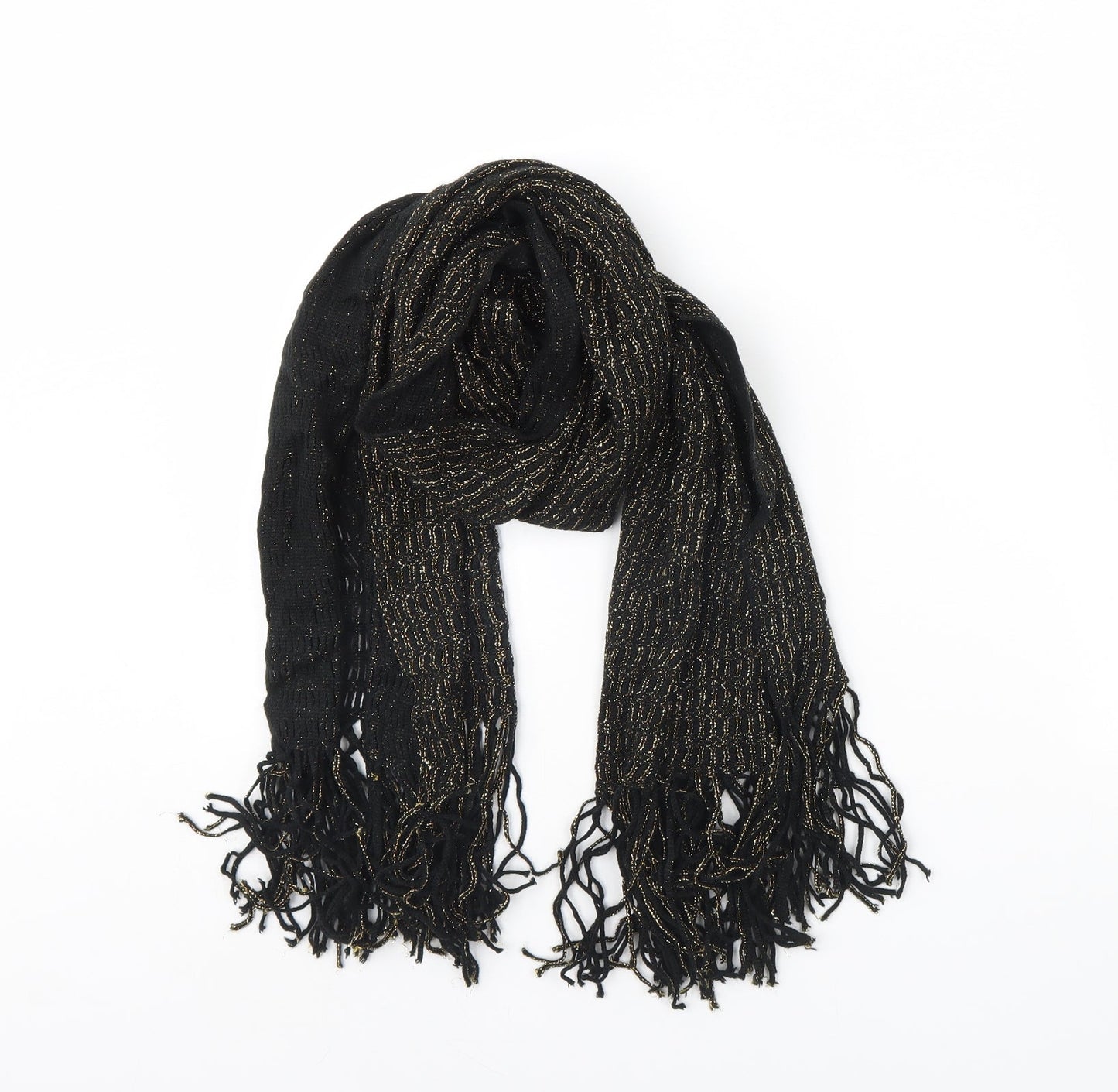 Preworn Womens Black    Scarf