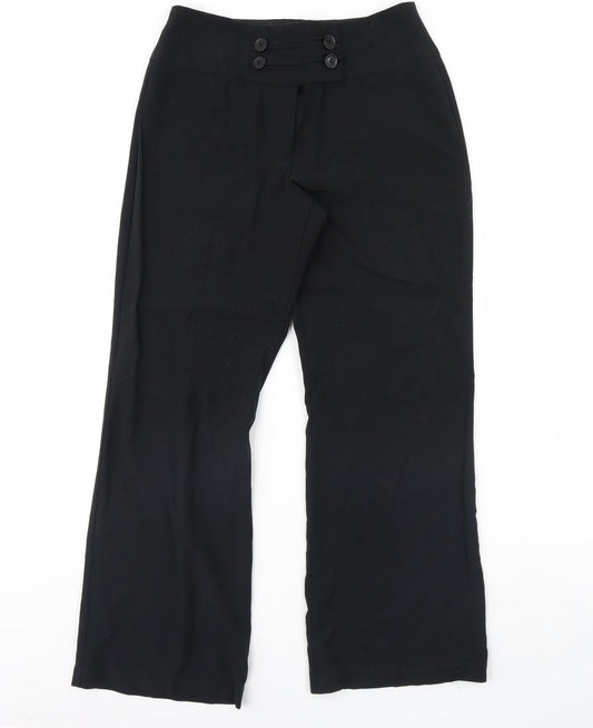 M&S Womens Black   Trousers  Size 12 L30 in