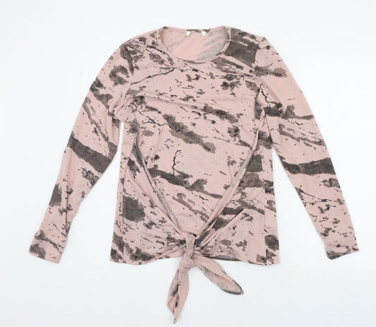 Preworn Womens Pink Geometric  Pullover Hoodie Size 14