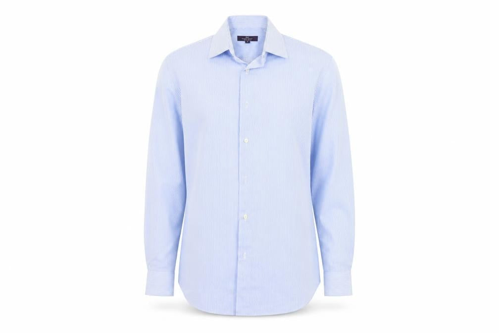 Tailor & Cutter Mens Blue Striped   Polo Size 15