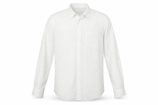 Burton menswear Mens White Geometric   Button-Up Size M