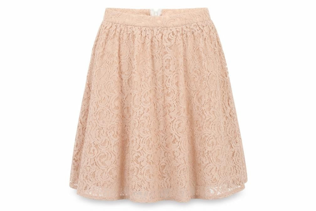Boohoo Womens Beige   A-Line Skirt Size 14