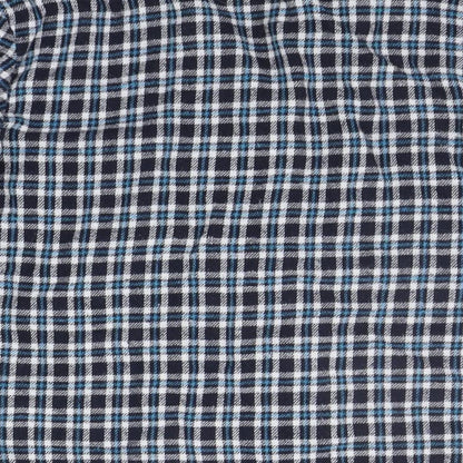 Sleep Well Womens Blue Check  Basic Button-Up Size 10
