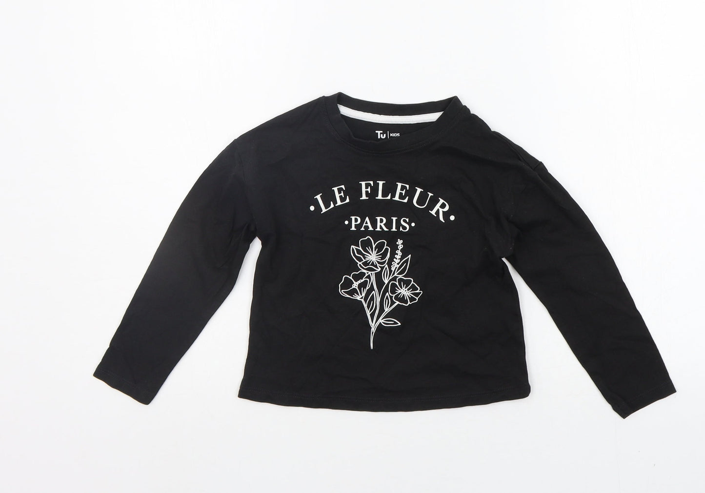 TU Boys Black   Basic T-Shirt Size 5 Years