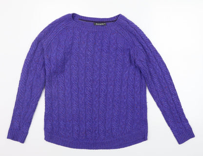 Bonmarché Womens Purple Pullover Jumper Size XS