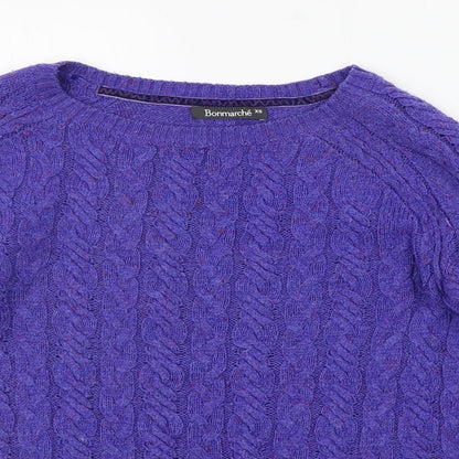 Bonmarché Womens Purple Pullover Jumper Size XS