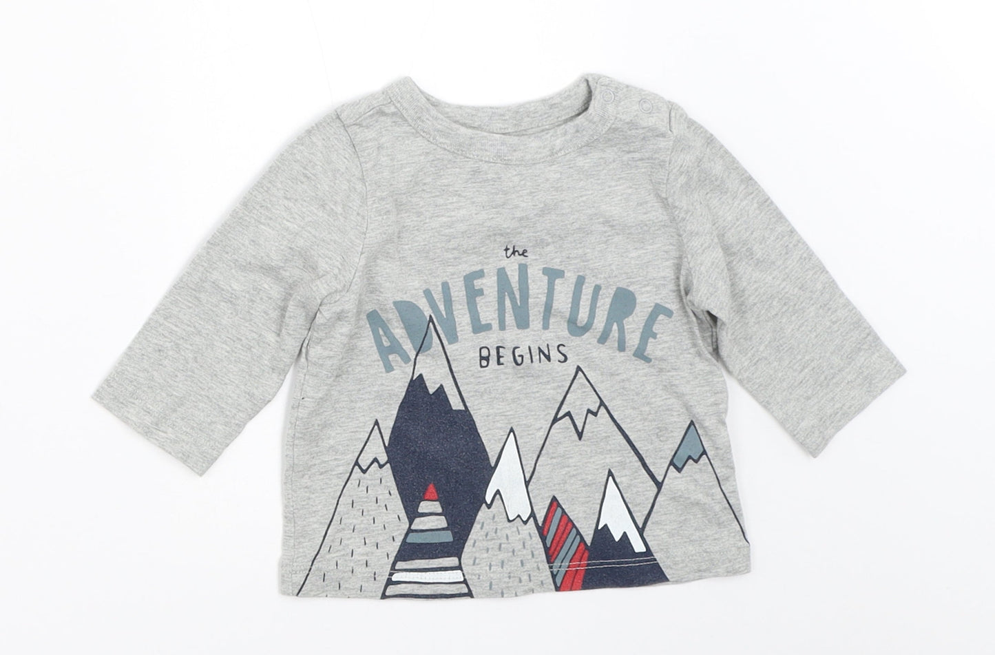 Gap Boys Grey   Basic T-Shirt Size 3-6 Months