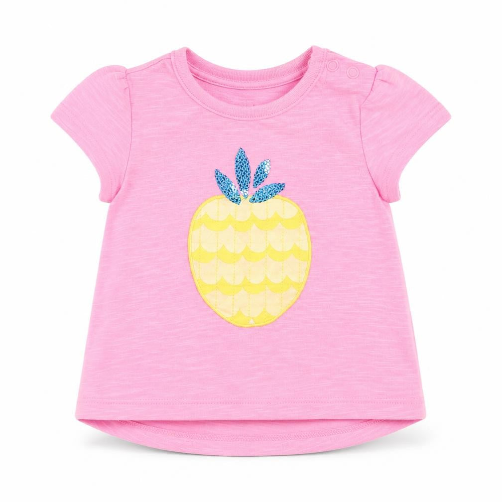 F&F Girls Pink   Basic T-Shirt Size 0-3 Months