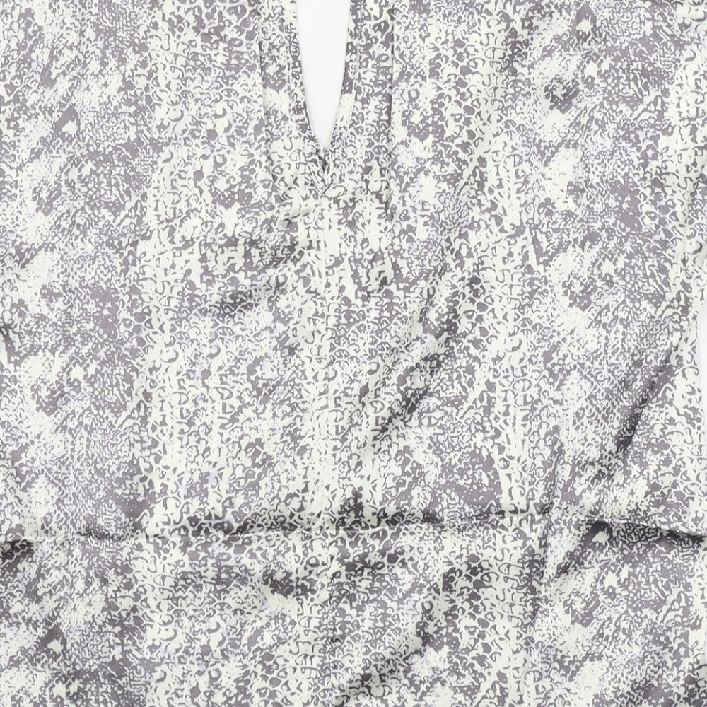 Avon Womens Beige Animal Print  Basic Blouse Size 8