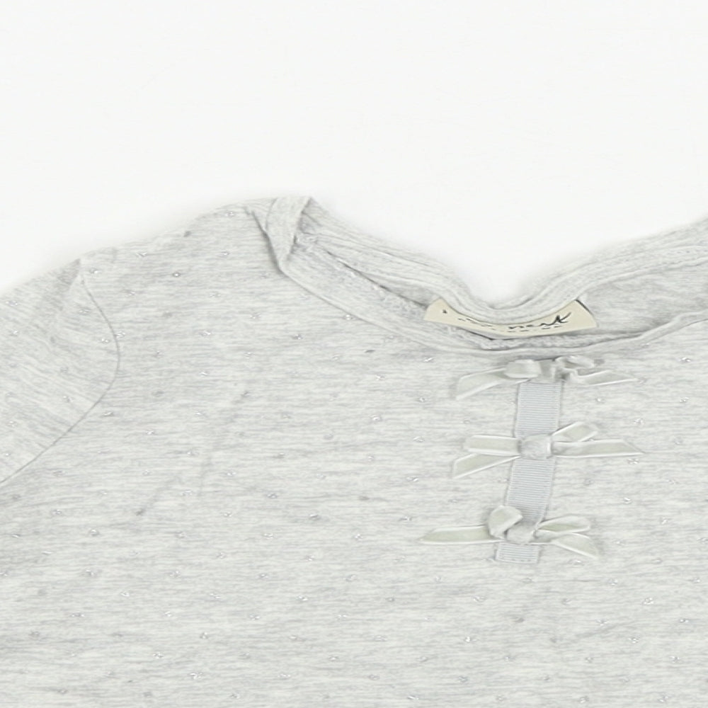 NEXT  Girls White Striped  Basic T-Shirt Size 2 Years