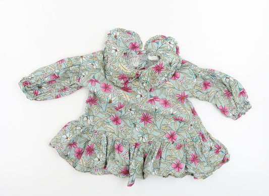 NEXT   Green Floral  A-Line  Size 9-12 Months