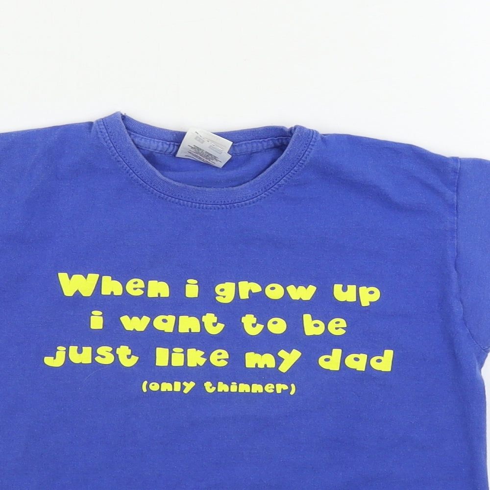 Fruit of the Loom  Boys Blue   Basic T-Shirt Size 5-6 Years