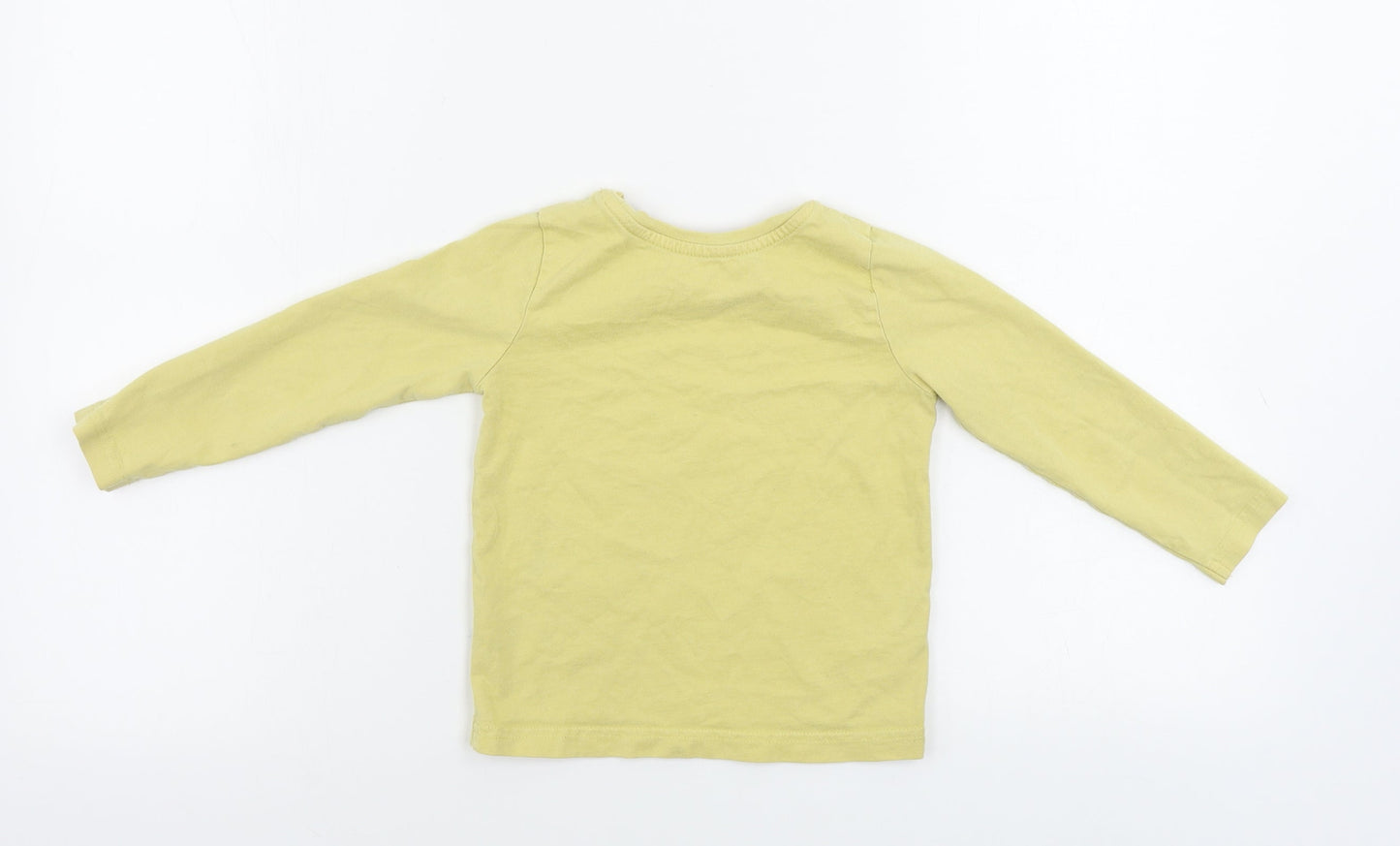 Nutmeg  Girls Yellow   Basic T-Shirt Size 2-3 Years