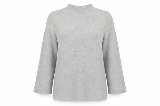 Front view of Principles women’s grey jumper, size UK 12