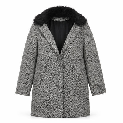 Primark Womens Grey Check  Overcoat Coat Size 12