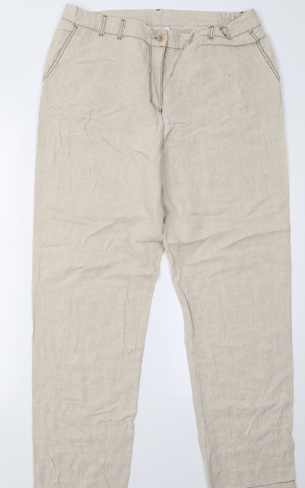 godske Womens Beige   Trousers  Size 16 L32 in