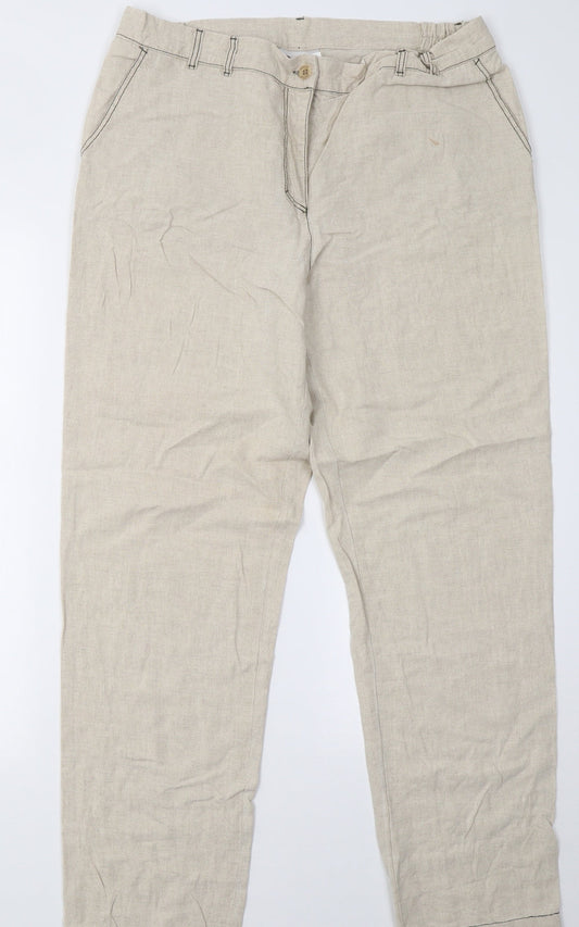 godske Womens Beige   Trousers  Size 16 L32 in