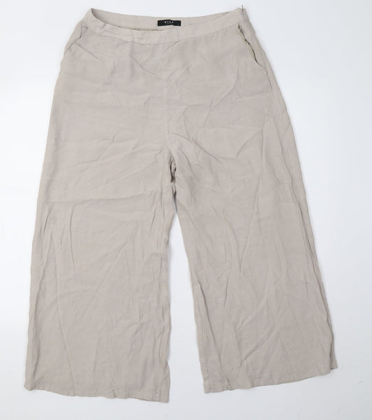 VILA Womens Beige   Trousers  Size 14 L26 in