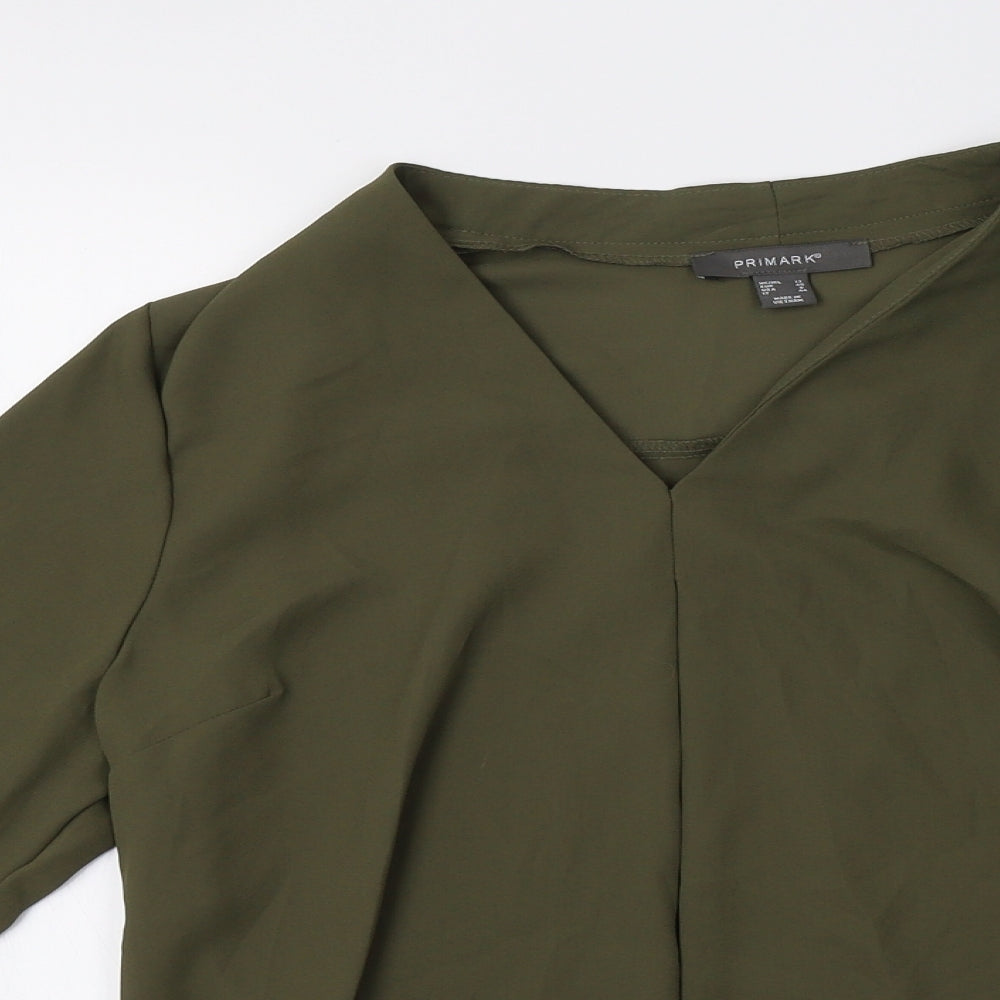 Primark Womens Green  Mesh Pullover Sweatshirt Size 12