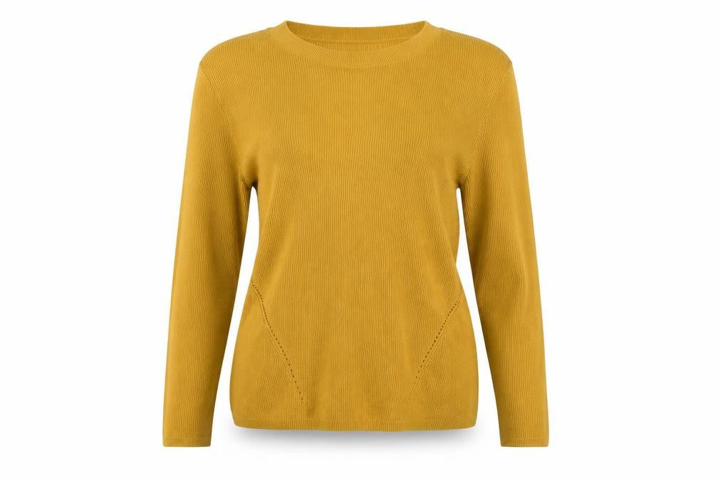 H&M Womens Yellow  Knit Pullover Sweatshirt Size L