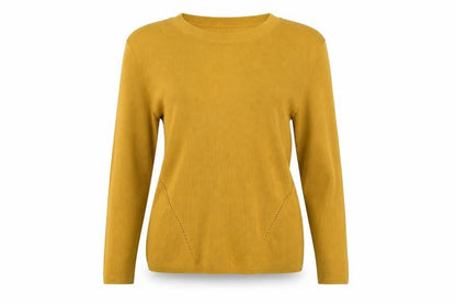 H&M Womens Yellow  Knit Pullover Sweatshirt Size L