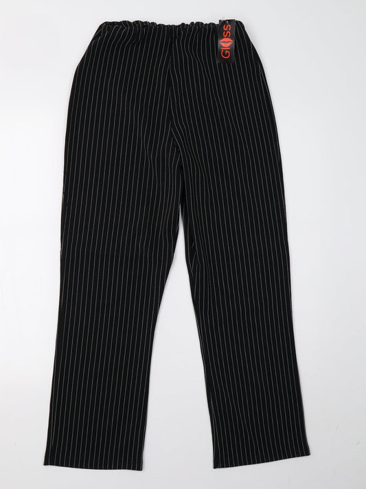 gloss Womens White Striped  Trousers  Size 8 L24 in