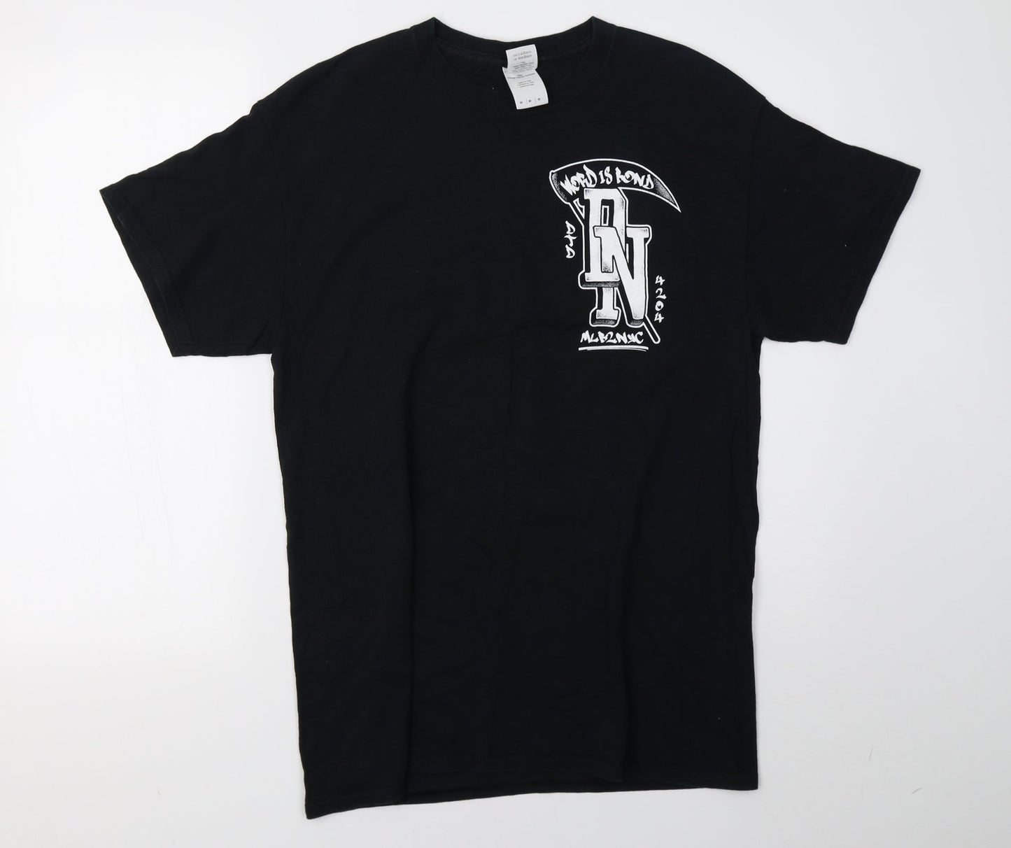 Gildan Mens Black    T-Shirt Size M