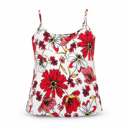 F&F Womens White Floral  Camisole Tank Size 6