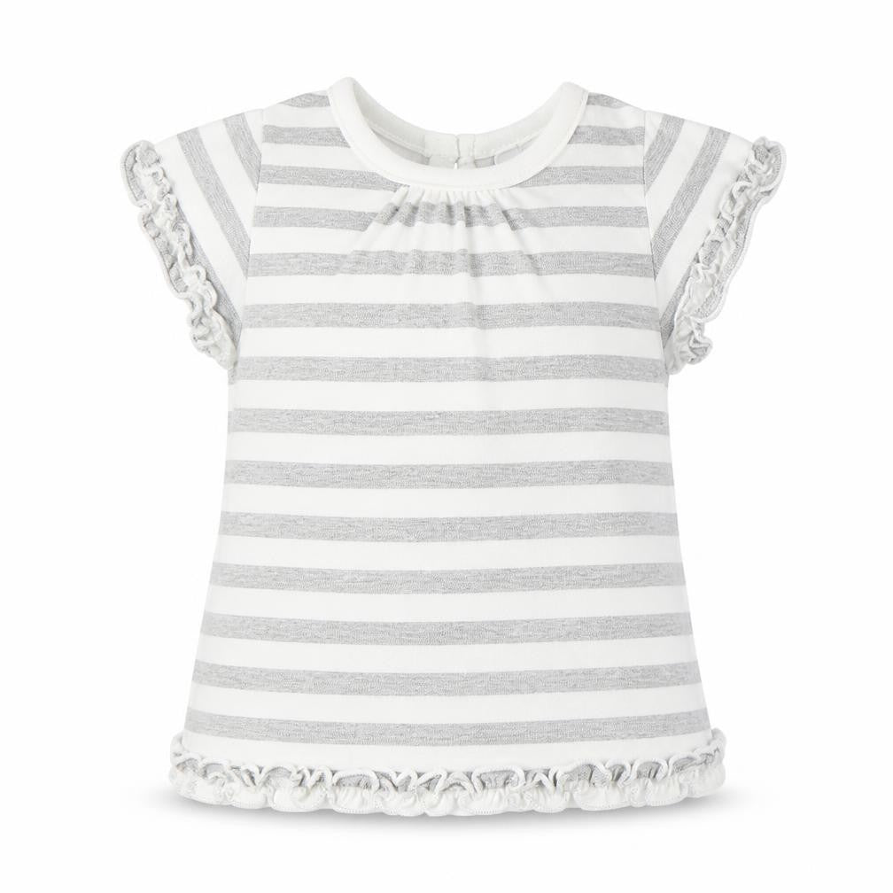 F&F Baby Grey Striped  Basic T-Shirt Size 0-3 Months