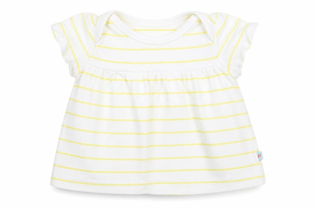 Mothercare Baby White Striped  Basic T-Shirt Size 0-3 Months