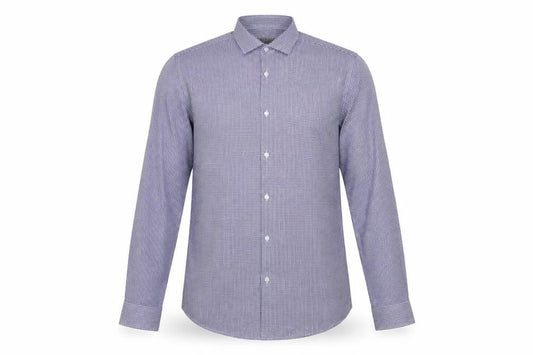 Primark Mens Blue Check   Button-Up Size 15.5